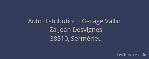 Auto distribution - Garage Vallin