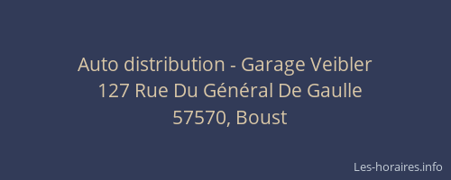 Auto distribution - Garage Veibler