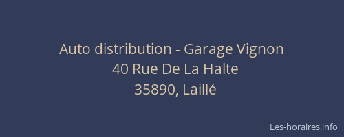 Auto distribution - Garage Vignon