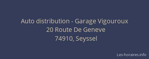 Auto distribution - Garage Vigouroux