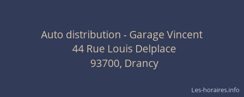 Auto distribution - Garage Vincent