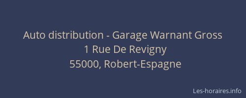 Auto distribution - Garage Warnant Gross