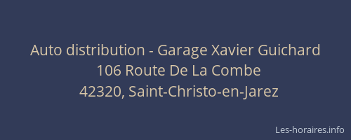 Auto distribution - Garage Xavier Guichard
