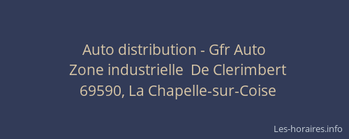 Auto distribution - Gfr Auto