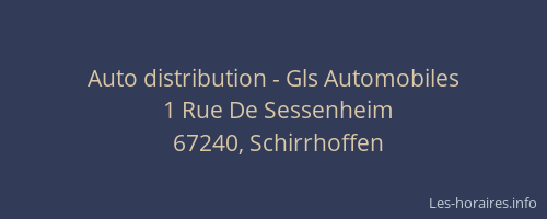 Auto distribution - Gls Automobiles
