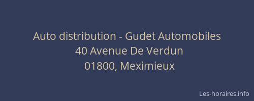 Auto distribution - Gudet Automobiles