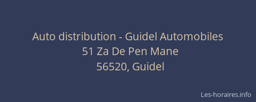 Auto distribution - Guidel Automobiles