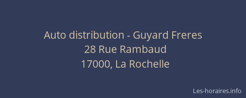 Auto distribution - Guyard Freres