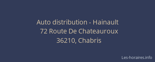 Auto distribution - Hainault