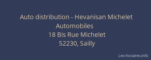 Auto distribution - Hevanisan Michelet Automobiles