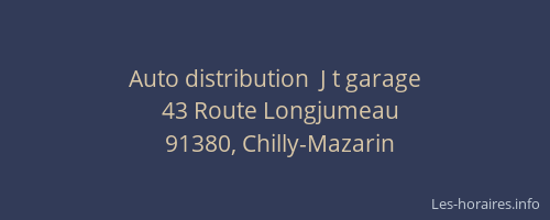 Auto distribution  J t garage