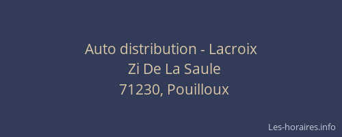 Auto distribution - Lacroix