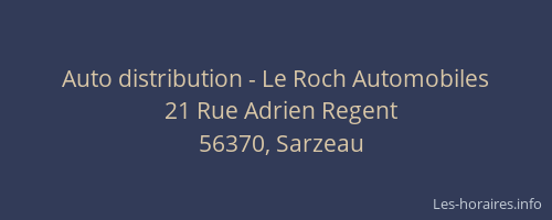 Auto distribution - Le Roch Automobiles