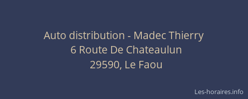 Auto distribution - Madec Thierry