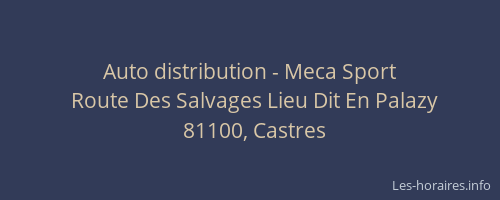 Auto distribution - Meca Sport