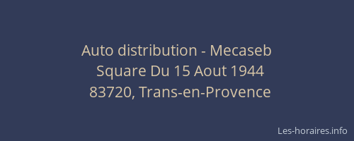 Auto distribution - Mecaseb