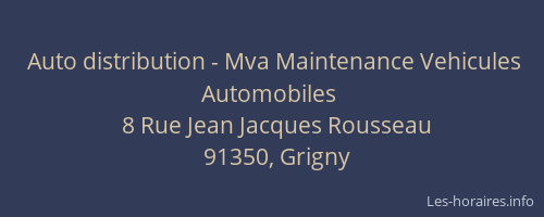 Auto distribution - Mva Maintenance Vehicules Automobiles