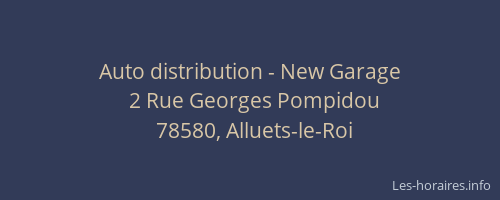 Auto distribution - New Garage