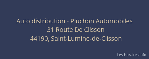 Auto distribution - Pluchon Automobiles