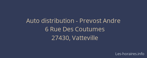 Auto distribution - Prevost Andre