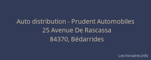 Auto distribution - Prudent Automobiles