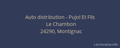 Auto distribution - Pujol Et Fils