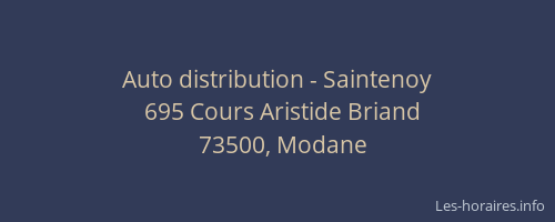 Auto distribution - Saintenoy