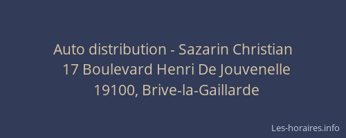 Auto distribution - Sazarin Christian