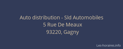 Auto distribution - Sld Automobiles
