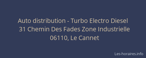 Auto distribution - Turbo Electro Diesel