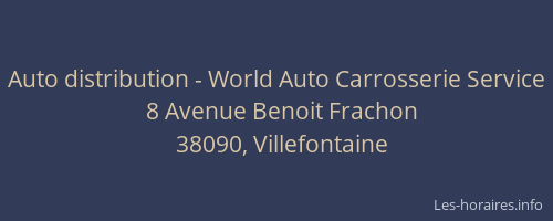 Auto distribution - World Auto Carrosserie Service