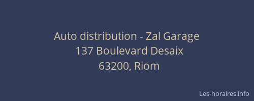 Auto distribution - Zal Garage