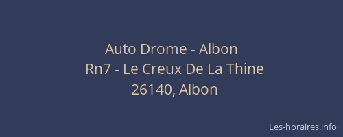 Auto Drome - Albon