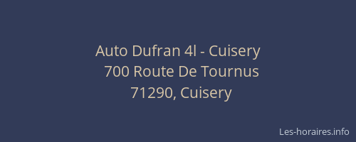Auto Dufran 4l - Cuisery