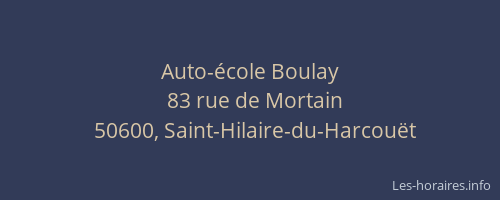 Auto-&eacute;cole Boulay