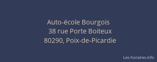 Auto-école Bourgois
