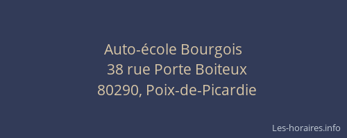 Auto-&eacute;cole Bourgois