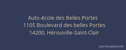 Auto-&eacute;cole des Belles Portes
