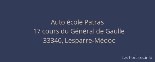 Auto &eacute;cole Patras