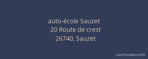auto-&eacute;cole Sauzet