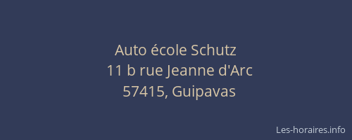 Auto &eacute;cole Schutz