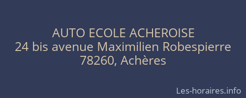 AUTO ECOLE ACHEROISE