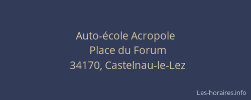 Auto-école Acropole