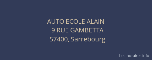 AUTO ECOLE ALAIN