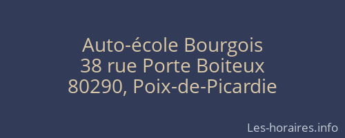 Auto-école Bourgois