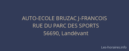 AUTO-ECOLE BRUZAC J-FRANCOIS