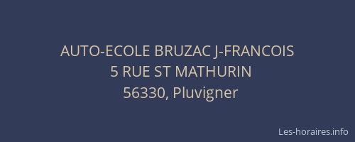 AUTO-ECOLE BRUZAC J-FRANCOIS