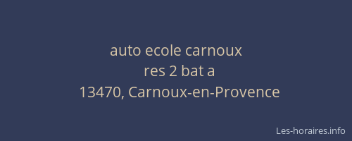 auto ecole carnoux