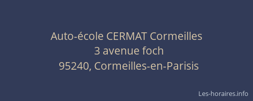 Auto-école CERMAT Cormeilles