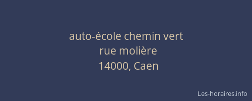 auto-école chemin vert